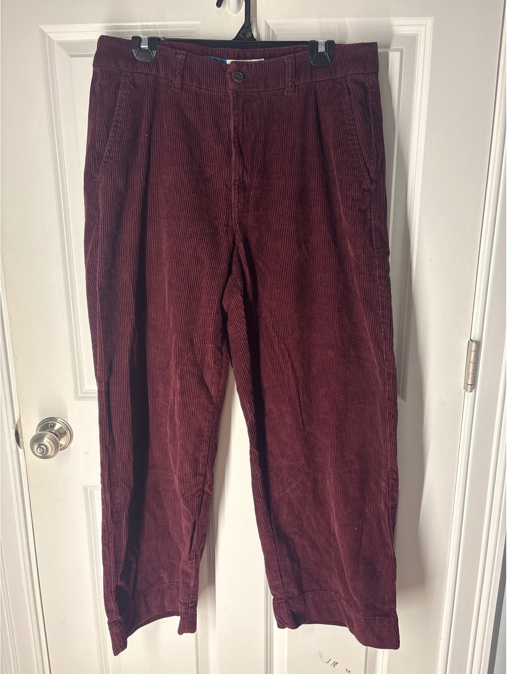 Old Navy Burgundy Wide Leg High Rise Size 12 Cordoroy Pants